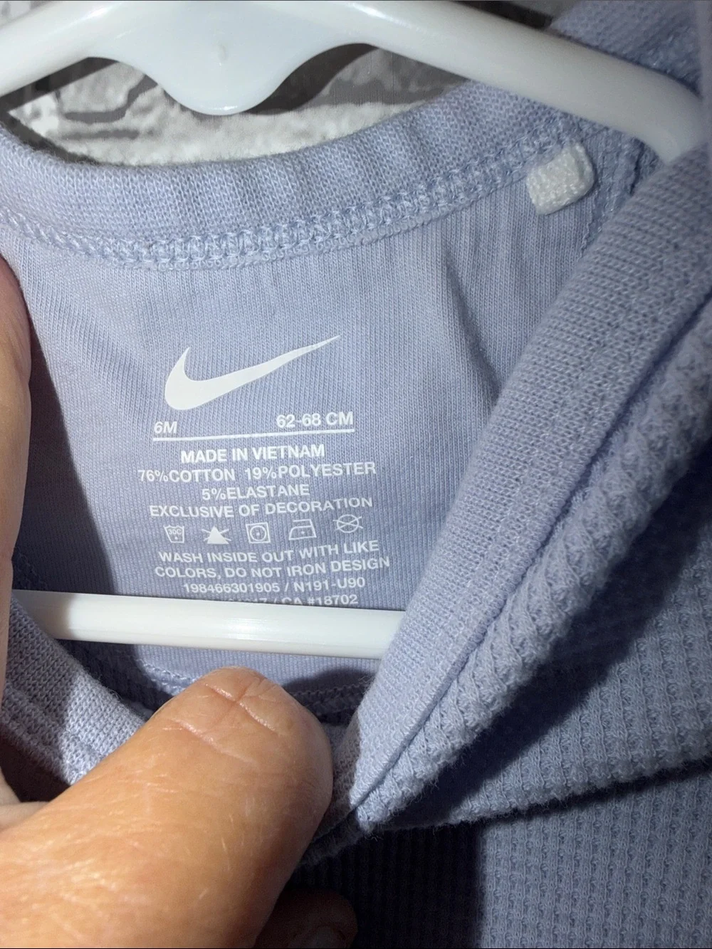 2 Baby Nike Long-Sleeve‎ Baby One-Piece in Light Blue and Yellow Soccer Print